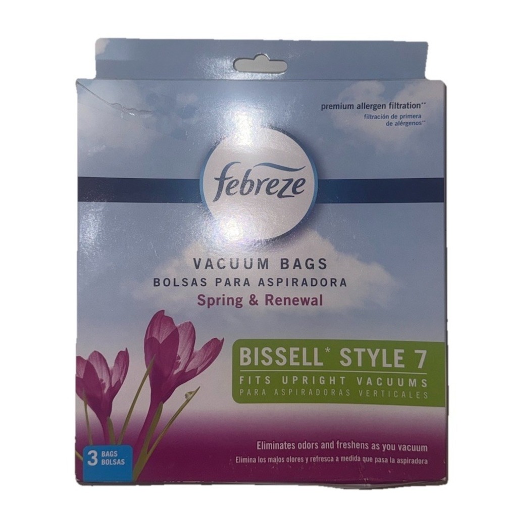 Bissell Style 7 Vacuum Bags Allergen Filtration Febreze Spring & Renewal 3 Pk
